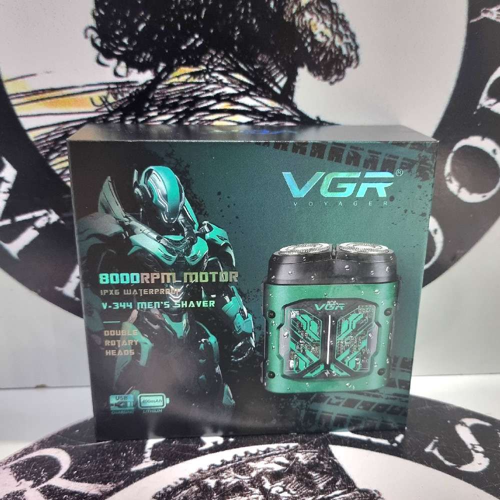 ریش تراش برقی VGR V-344 GREEN، چرخشی، 8000 دور در دقیقه، IPX6