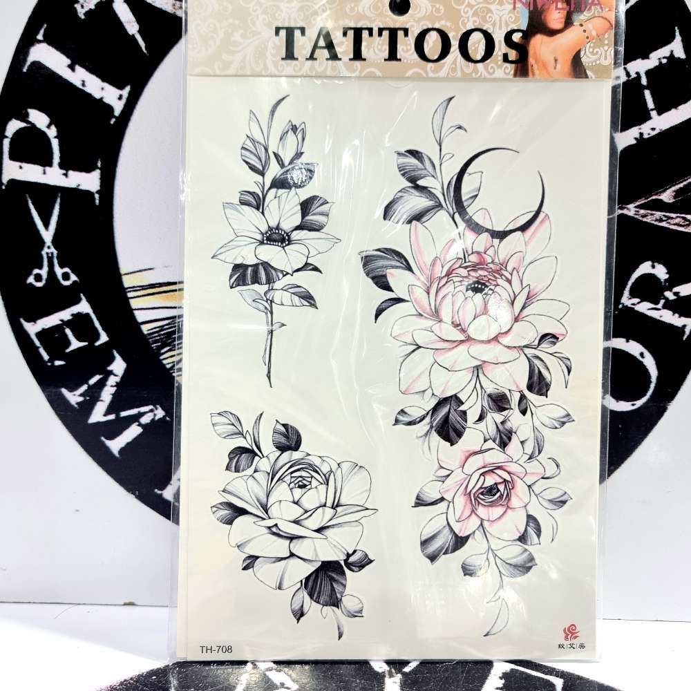 چاپ تاتو (TATTOOS) سایز 15×25 طرح گل