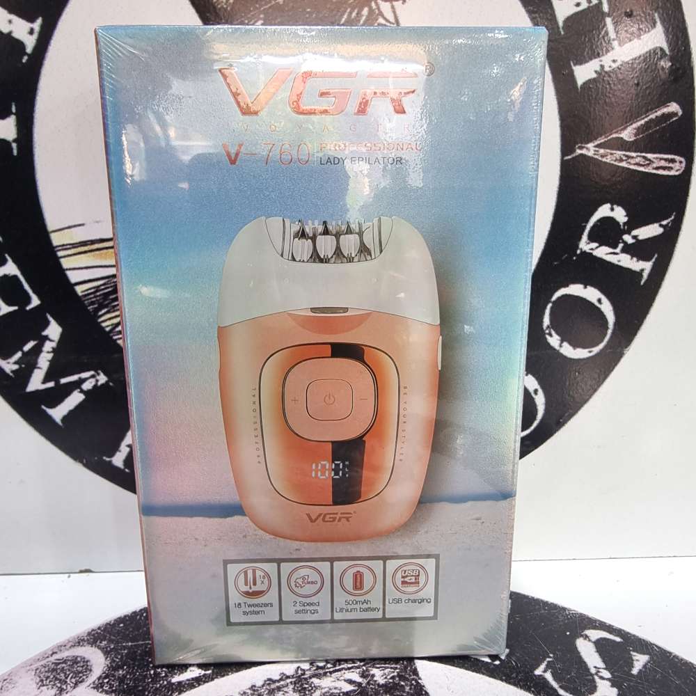 اپیلاتور زنانه LED شارژی وی‌جی‌آر مدل VGR V-760 – رنگ صورتی