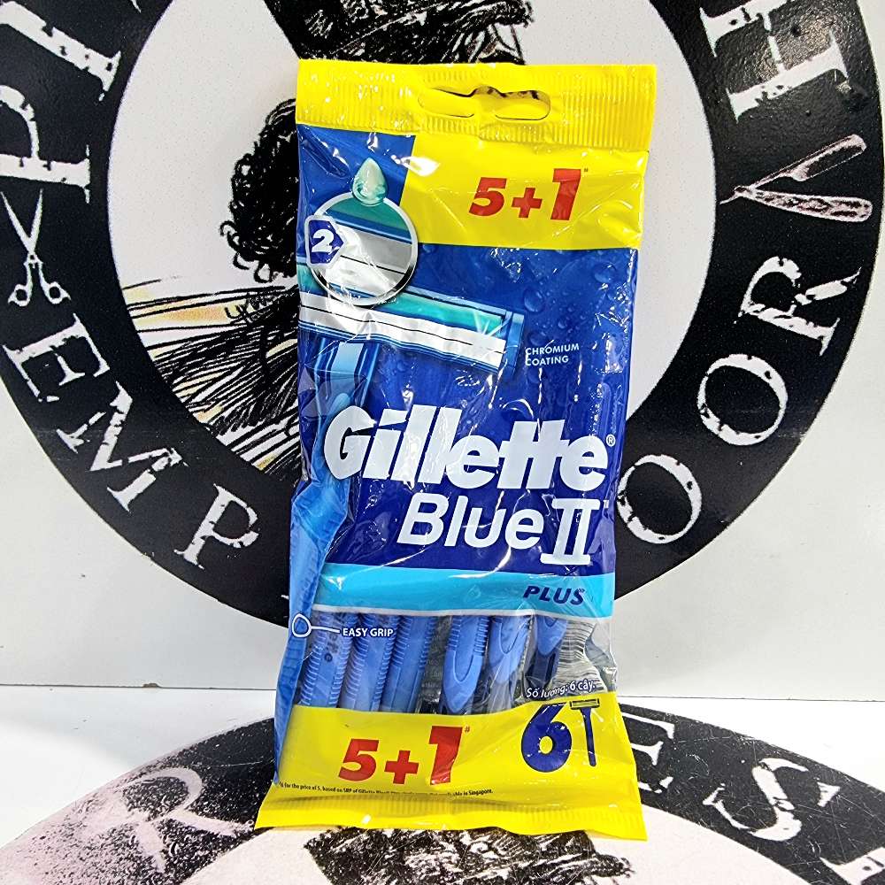تیغ خودتراش یکبار مصرف ژیلت Gillette Blue 2 Plus – بسته ۶ عددی